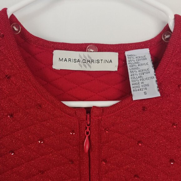 Marisa Christina Red Holiday Vest Size S - Picture 3 of 5